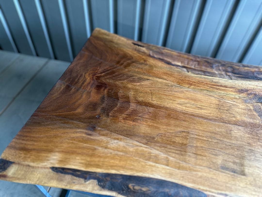 【早い者勝ち！SALE！】一枚板テーブル　ウォールナット　鉄脚　テーブル　カフェ