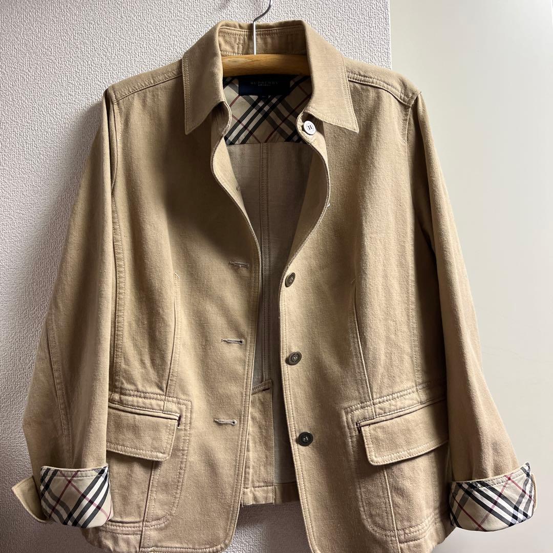 BURBERRY ベージュ テーラードジャケット 46 これからの季節に美品