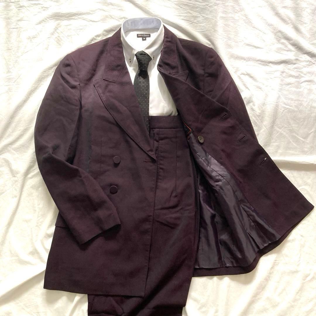 美品　JEAN PAUL GAULTIER　セットアップ　スーツ　ダブル　紫色