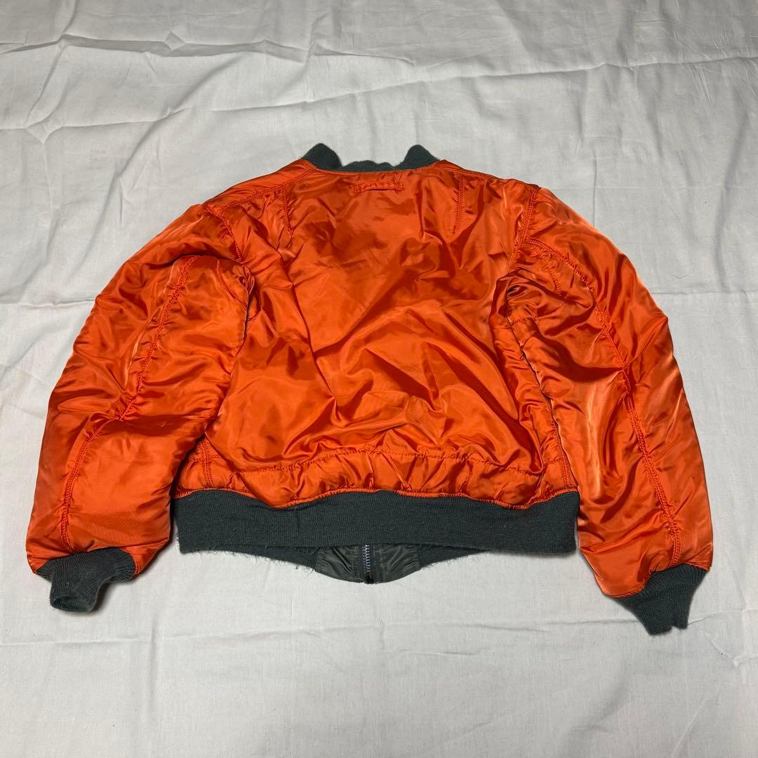 80’s ALPHA MA-1 フライトジャケット　USA製 オリーブ　短丈