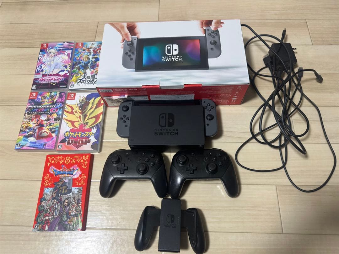Nintendo switch 本体　グレー　ソフト　セット