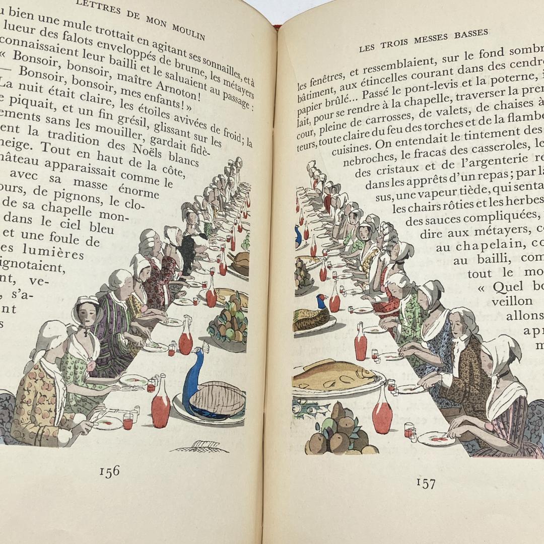 美革装丁　挿絵本　A.E.マルティ　風車小屋便り　1947年 フランス語　限定