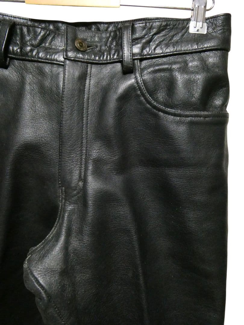 サイズW34！RED BULL LEATHERSレザー5ポケットストレートパンツ