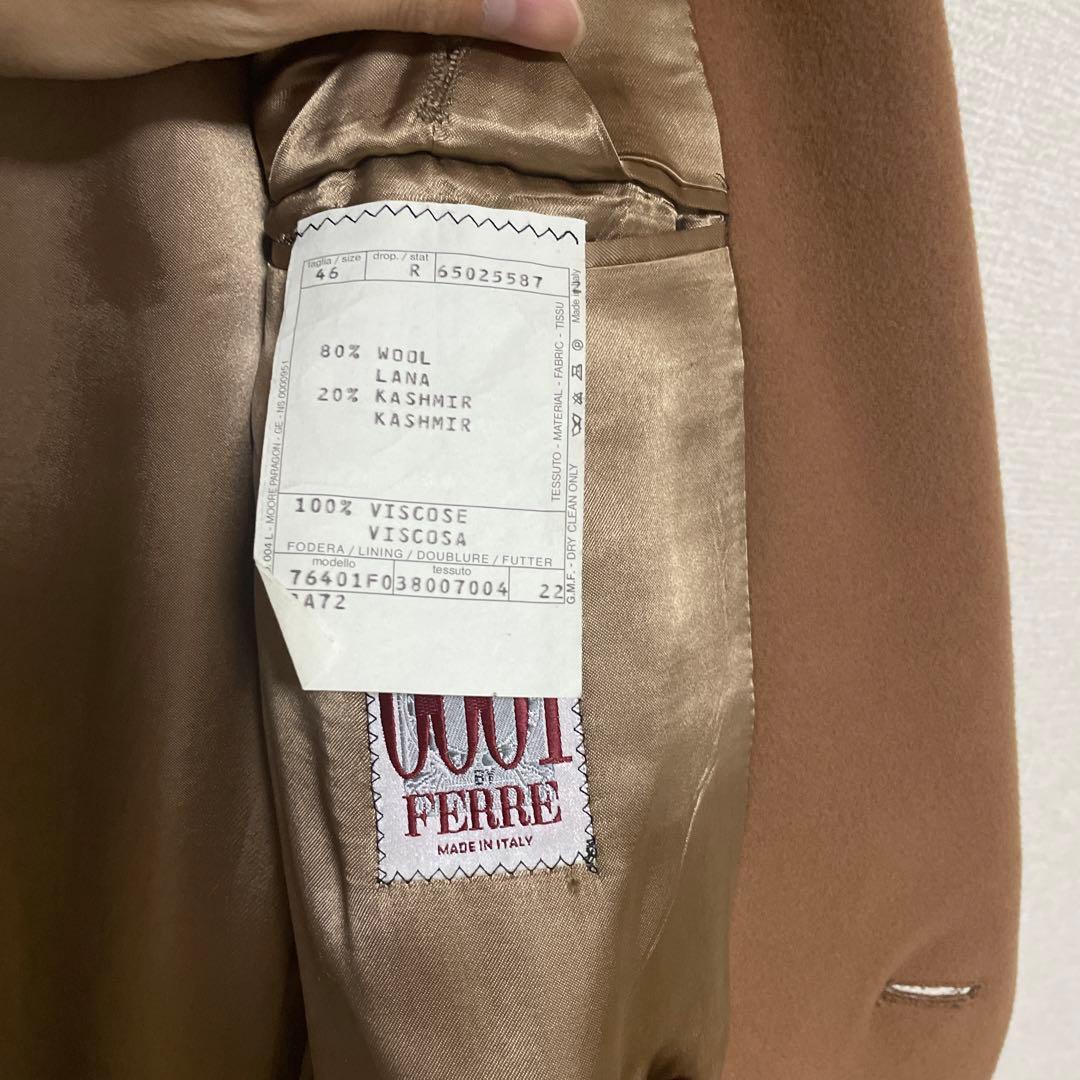 【ジャンフランコフェレ】イタリア製 ブラウン ダブルブレストコート