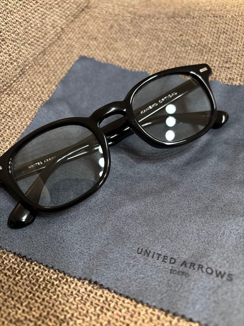 金子眼鏡 ユナイテッドアローズ john サングラス 黒縁 メガネ カラーレンズ