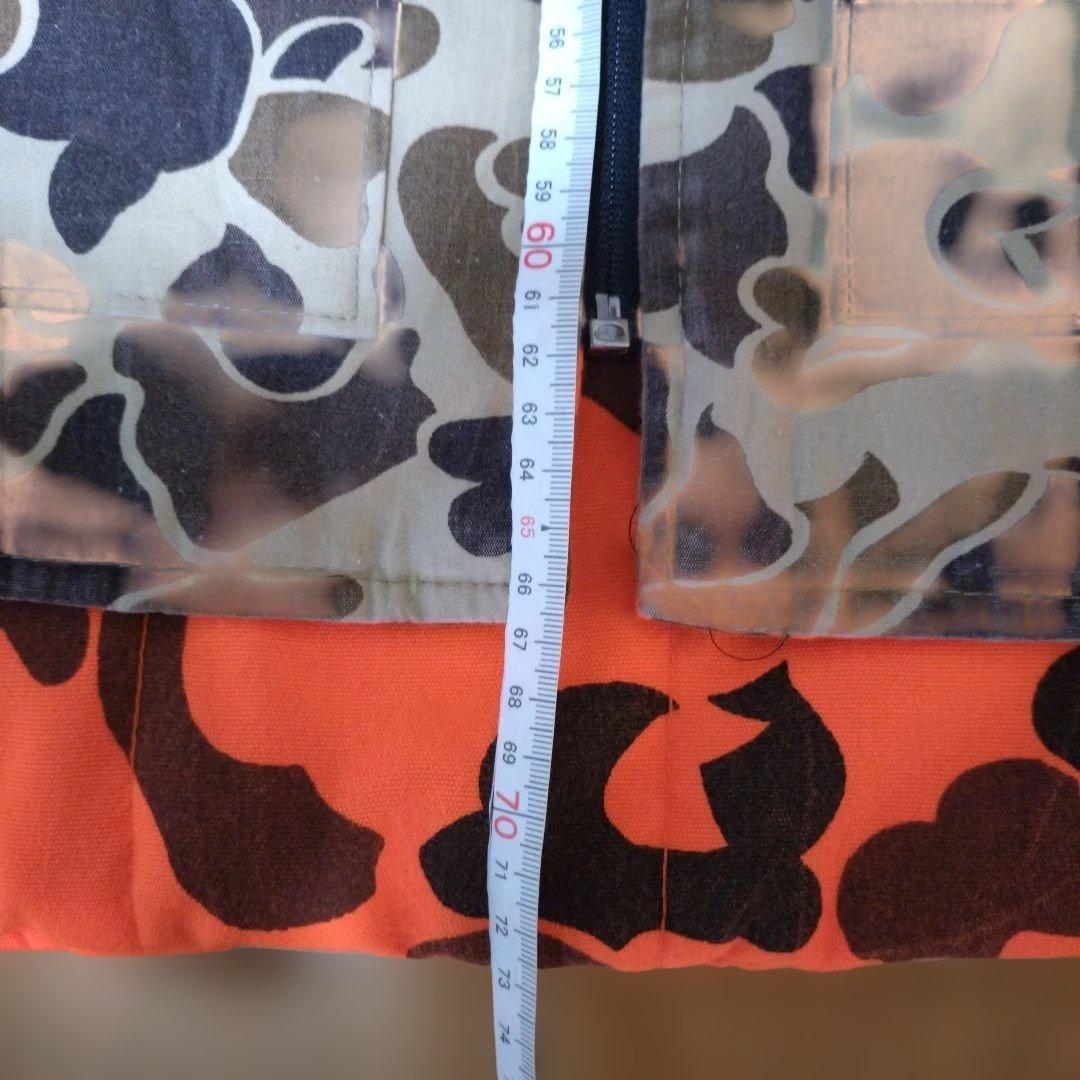 80s Walls USA製 リバーシブル ベスト カモ レスキューオレンジ