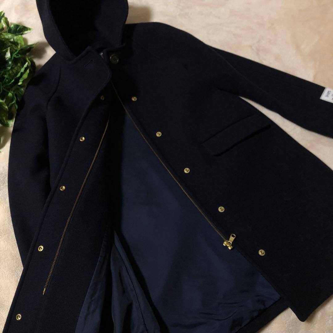 未使用に近い極美品♡シップス　HAMILTON LAMBS ウール　フードコート