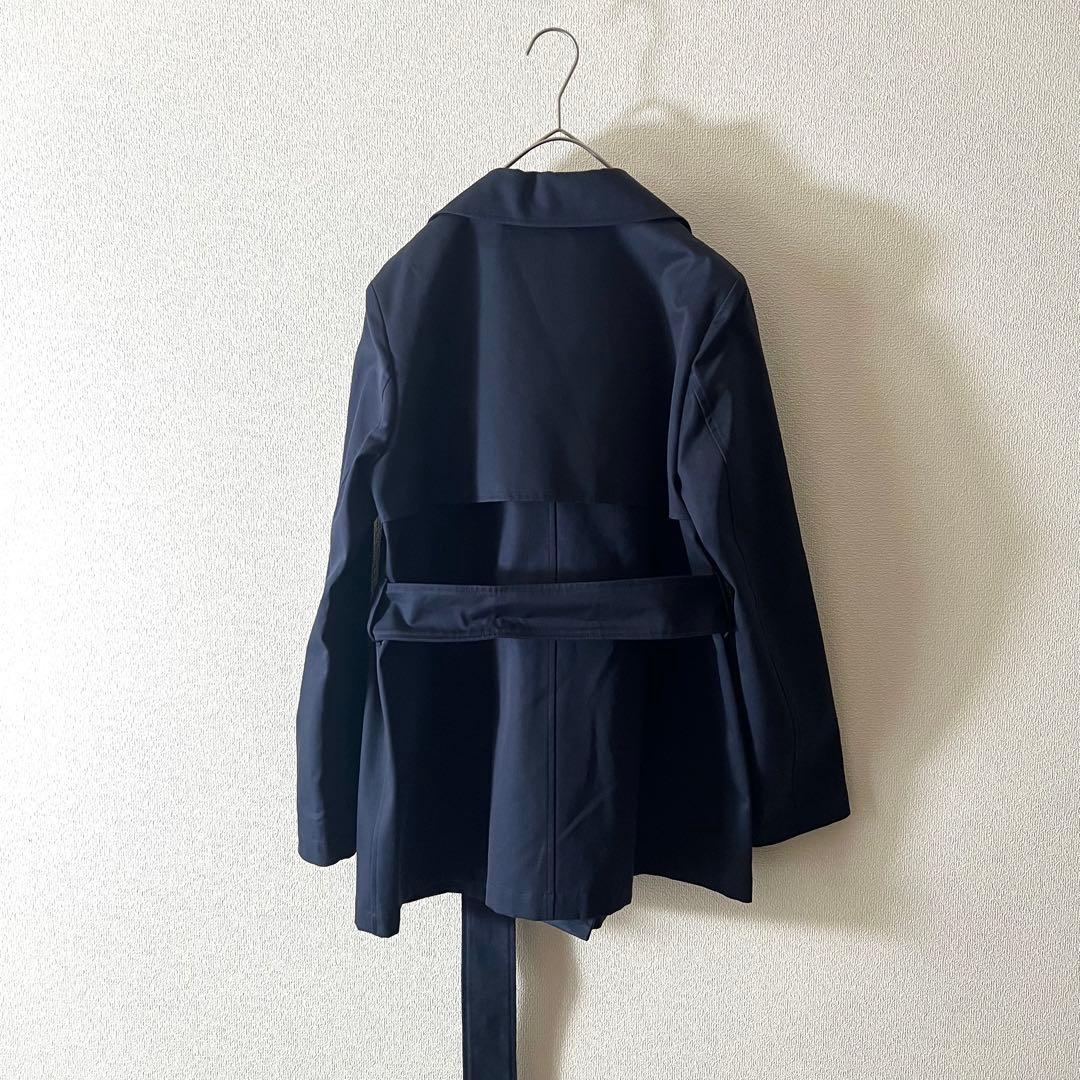 マッキントッシュ スプリングコート ベルト付 裏地総柄 38近年モデル ネイビー