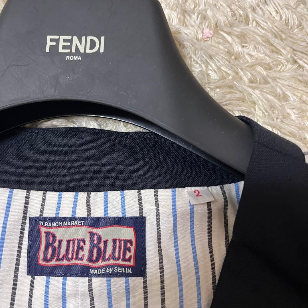 BLUE BLUE セットアップ　スーツ　スリーピース　ネイビー　段返り3B