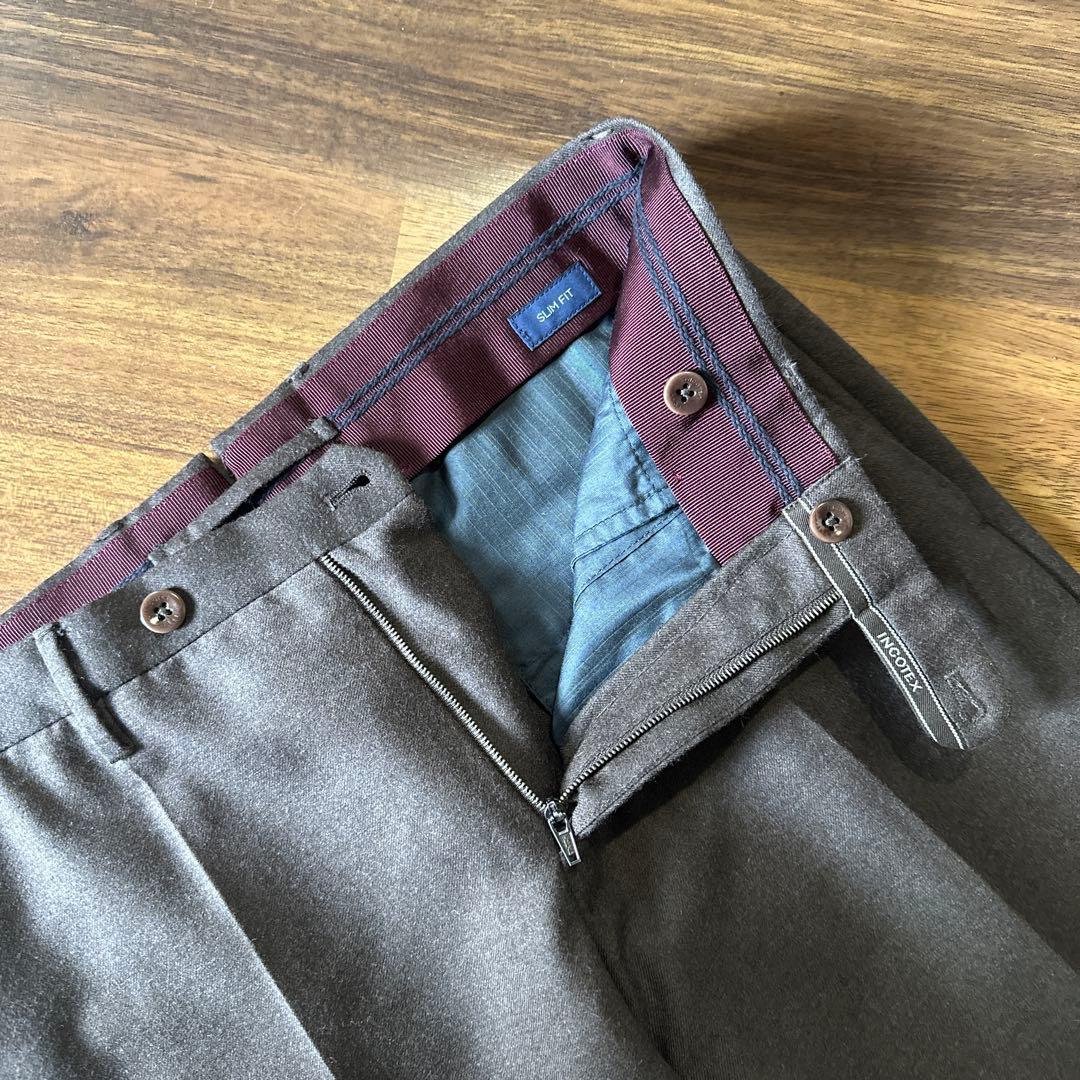 パンツ INCOTEX \"super100s\" slim fit wool slacks