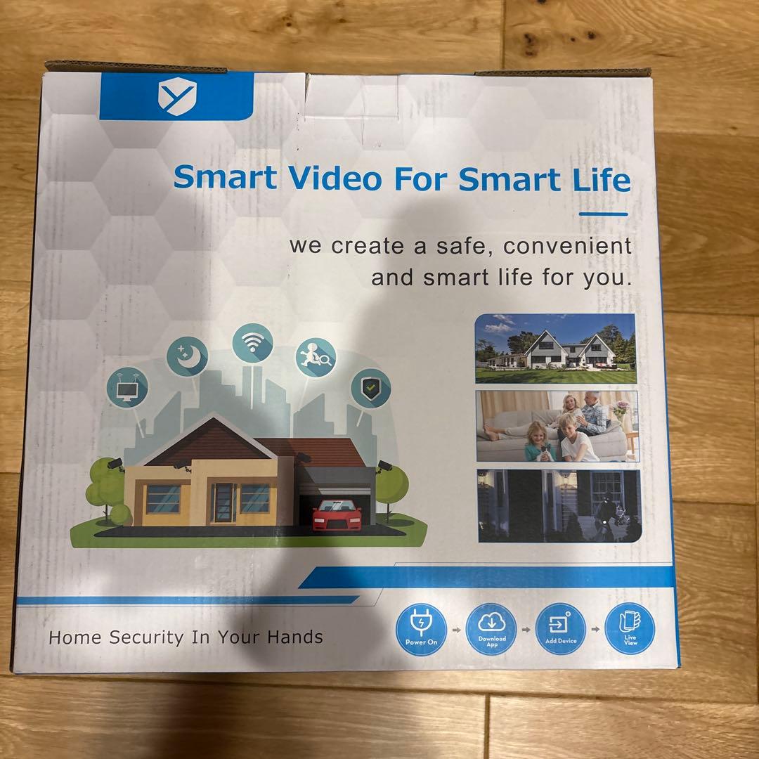 500万 高画素 夜間カラー 金属製　防犯カメラ 屋外 ワイヤレス　3TB