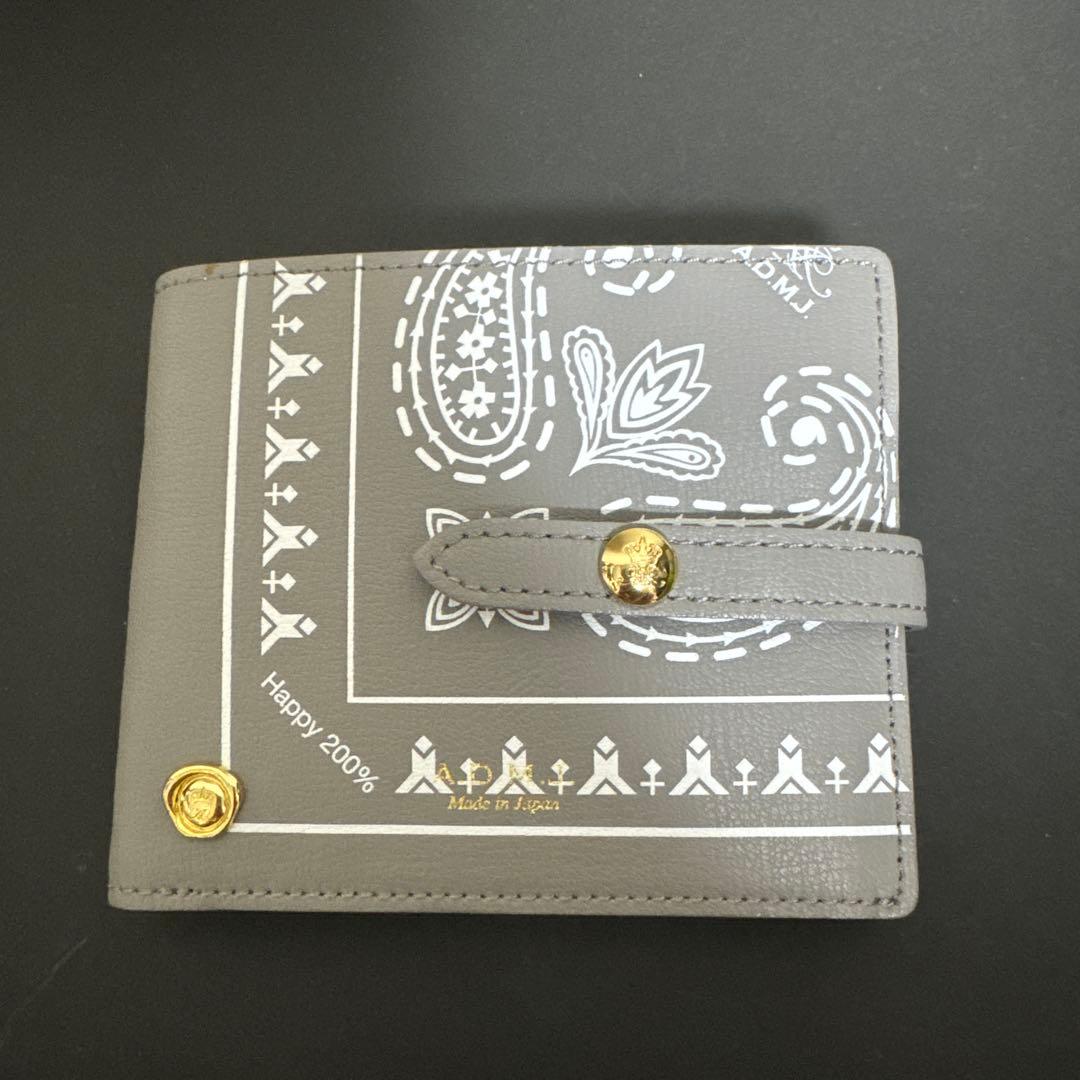 ADMJ バンダナ柄プリント　二つ折り財布