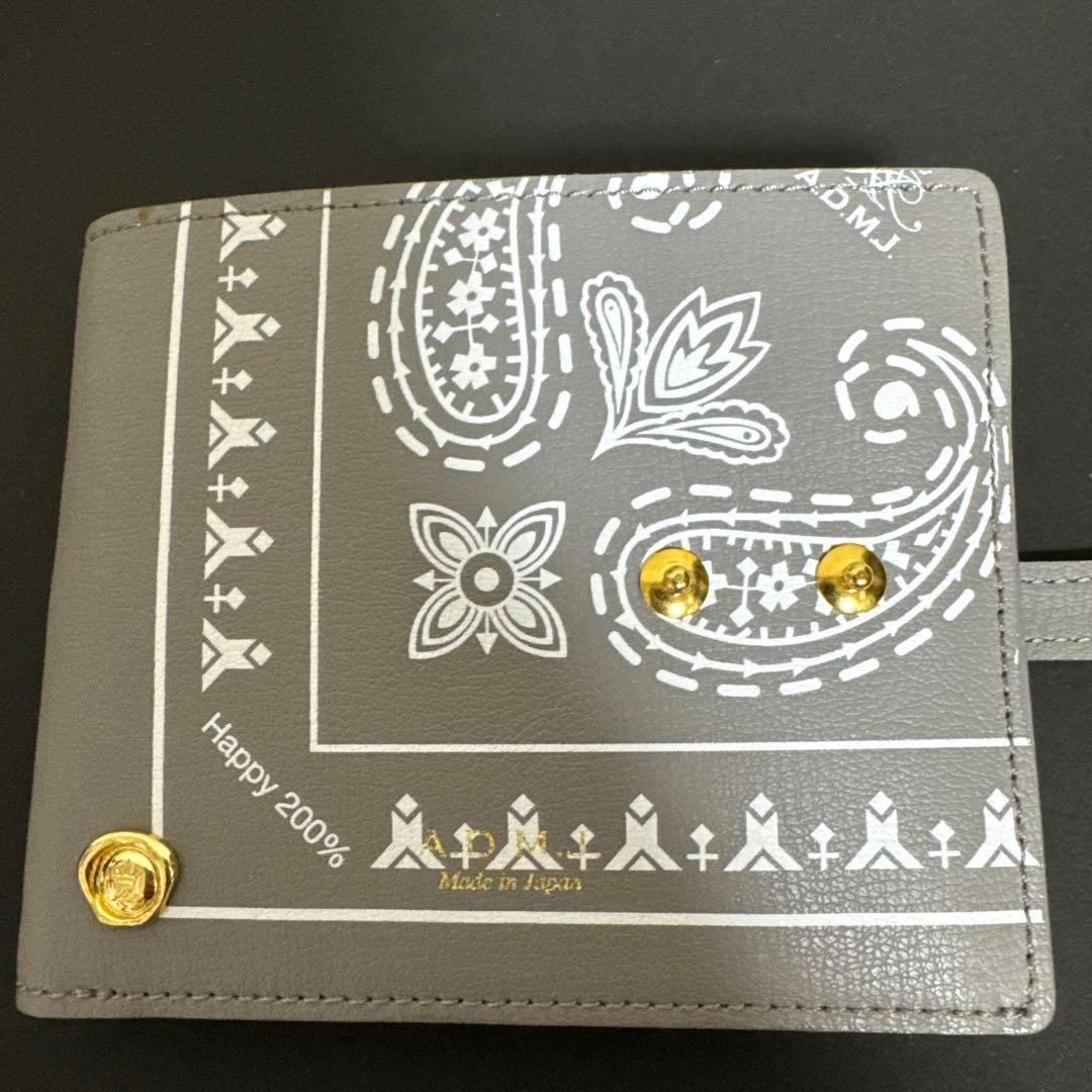 ADMJ バンダナ柄プリント　二つ折り財布