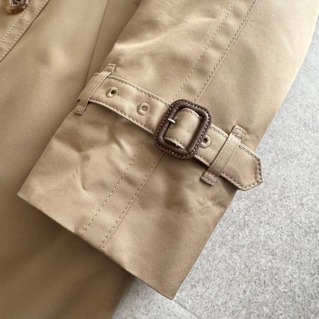 アクアスキュータム　トレンチコート　ロイヤルブルー　ベージュ　ダブル　ライナー