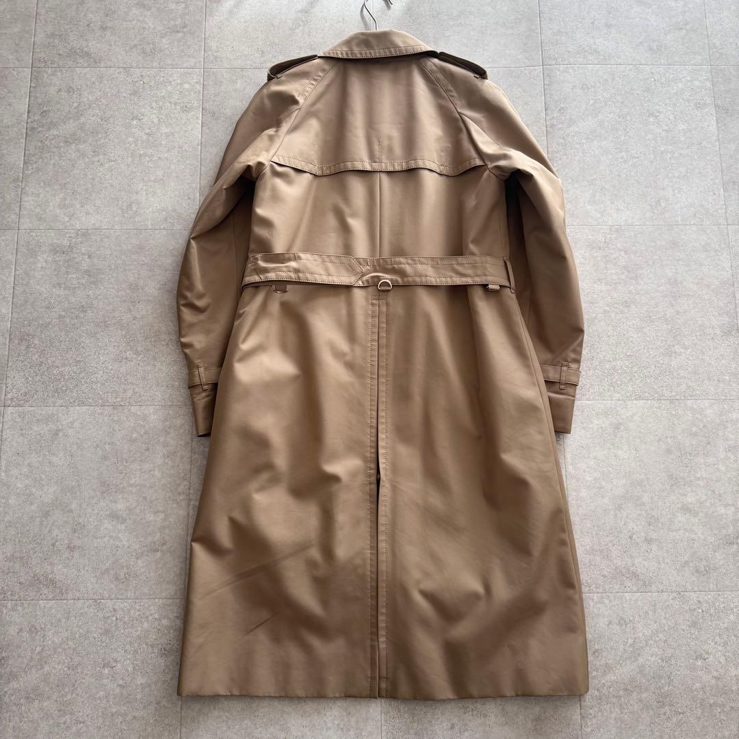 アクアスキュータム　トレンチコート　ロイヤルブルー　ベージュ　ダブル　ライナー