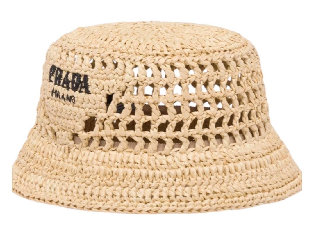 【極美品】PRADA プラダ バケットハット バケハ 帽子 モノトーンコーデ