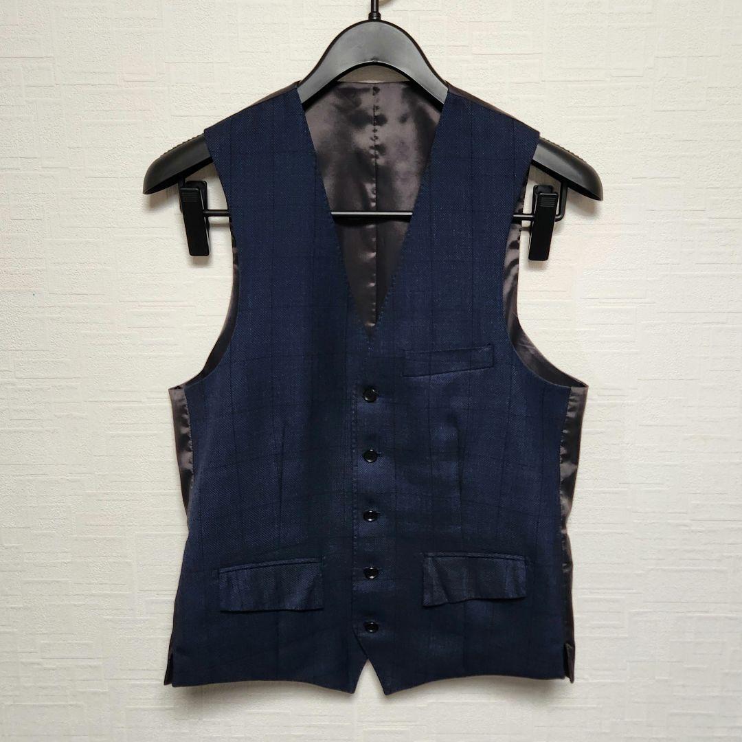 K*H様 オリヒカ　メンズ　スーツ　スリーピース　セットアップ　ブルー　チェック