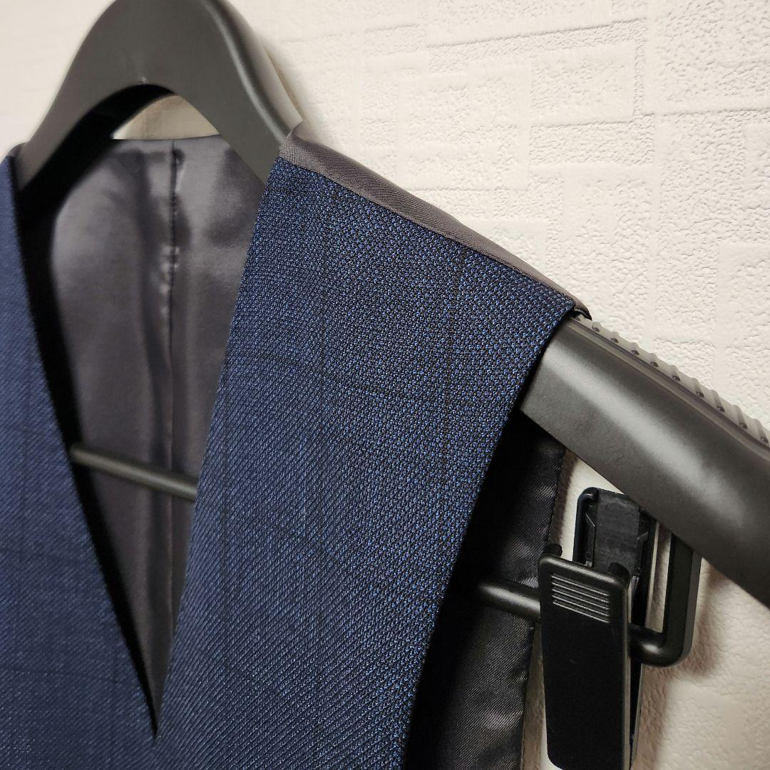 K*H様 オリヒカ　メンズ　スーツ　スリーピース　セットアップ　ブルー　チェック