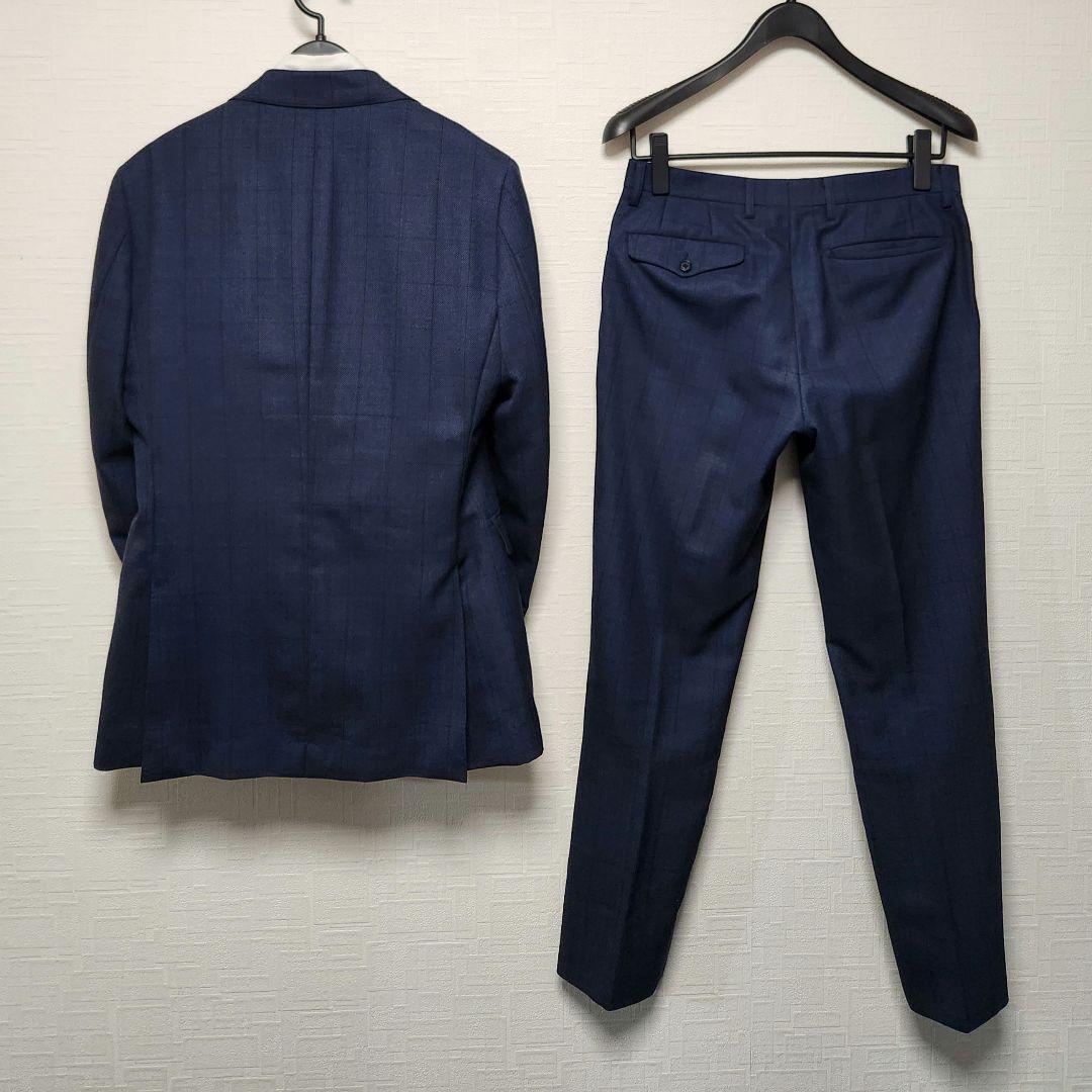 K*H様 オリヒカ　メンズ　スーツ　スリーピース　セットアップ　ブルー　チェック