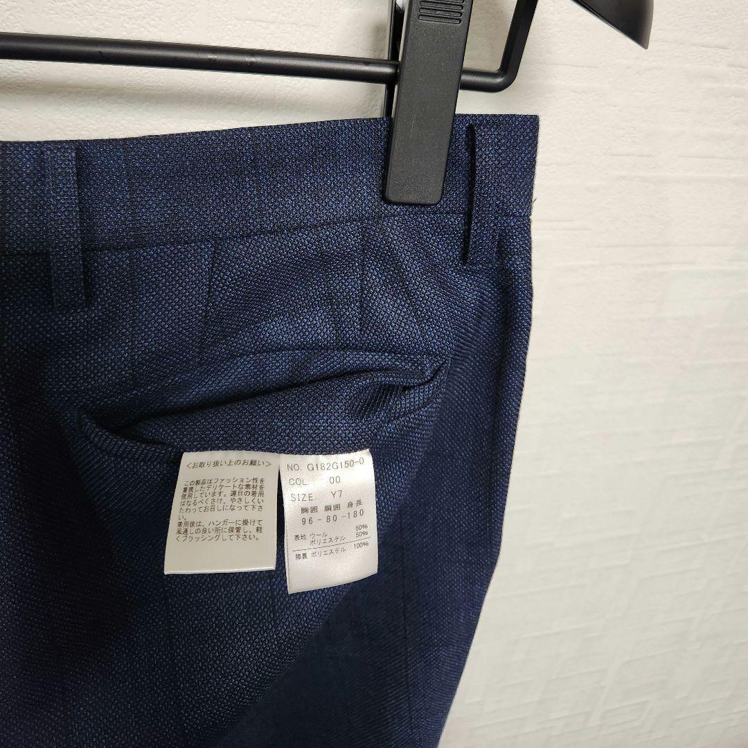 K*H様 オリヒカ　メンズ　スーツ　スリーピース　セットアップ　ブルー　チェック