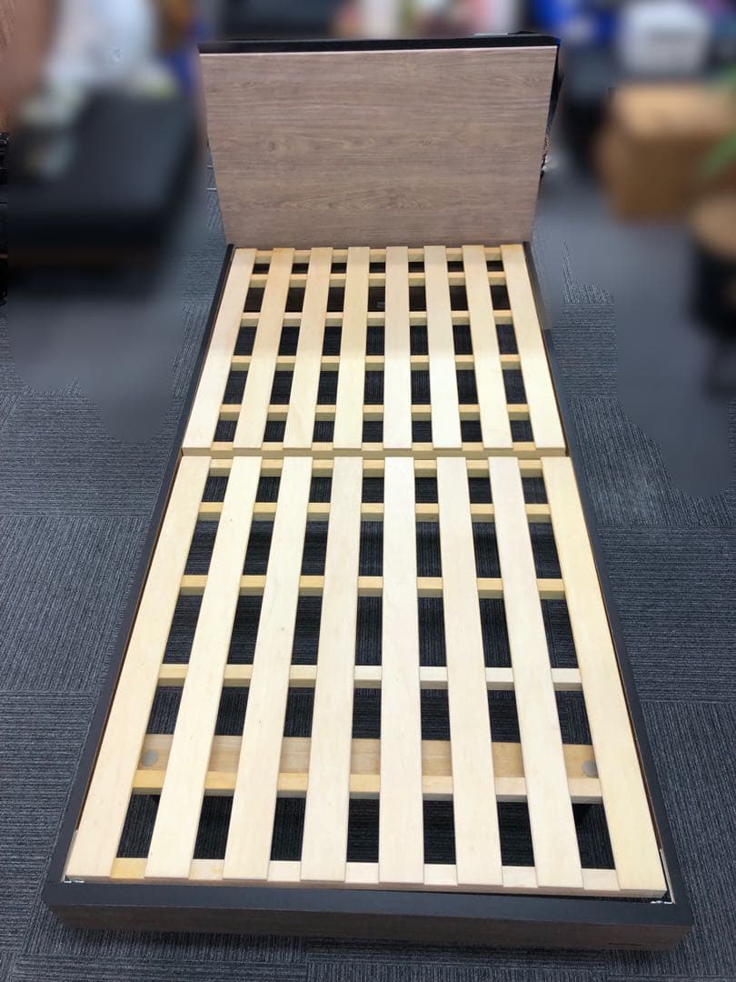 【美品】FranceBed スリムの脚付きベッド S