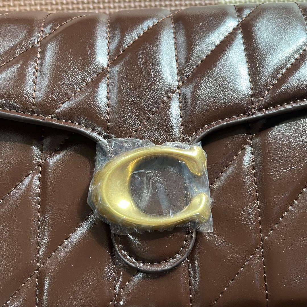 コーチ チェーン タビー ショルダー キルティング26 ブラウン アウトレット