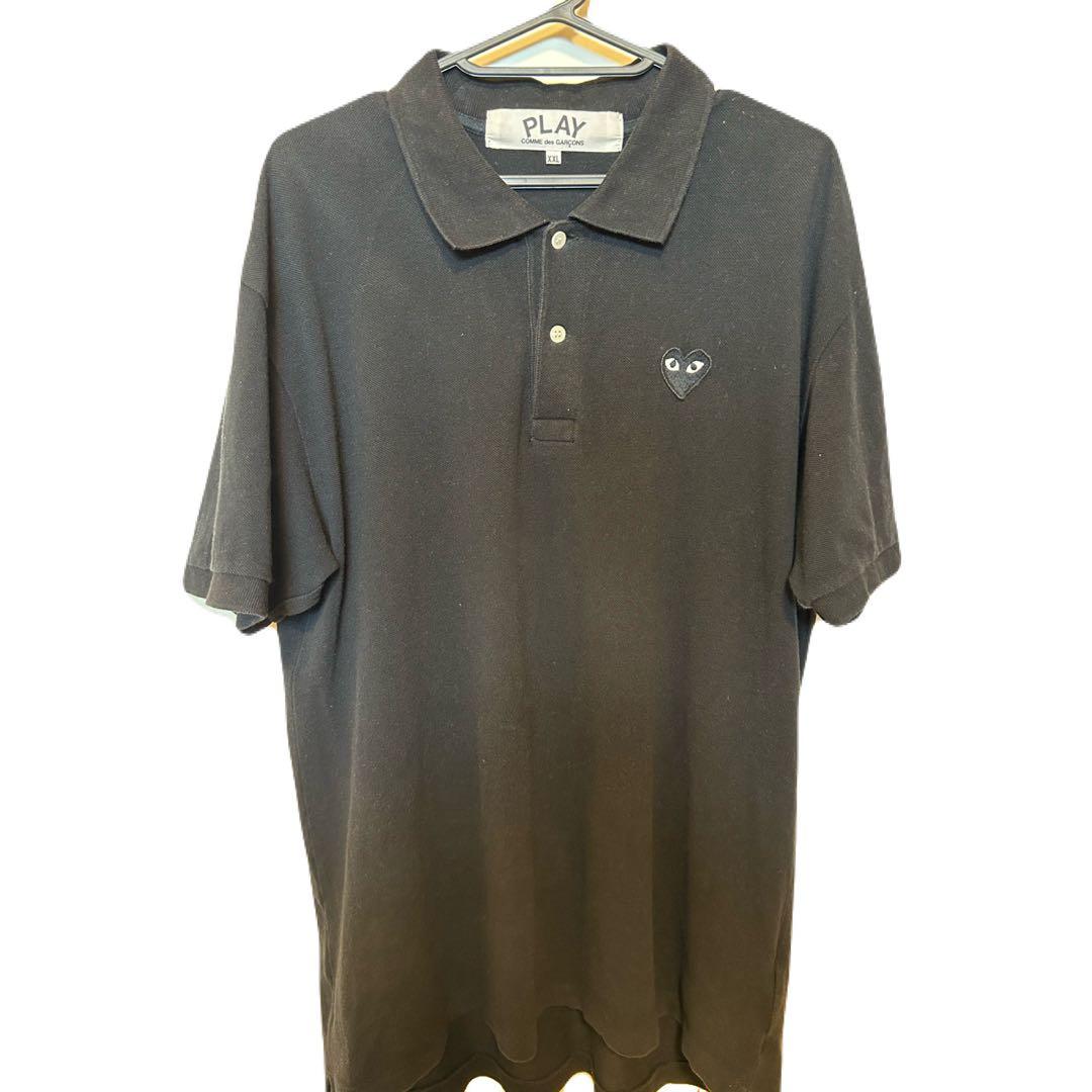 美品！PLAY COMME des GARÇONS ブラックポロシャツ XXL
