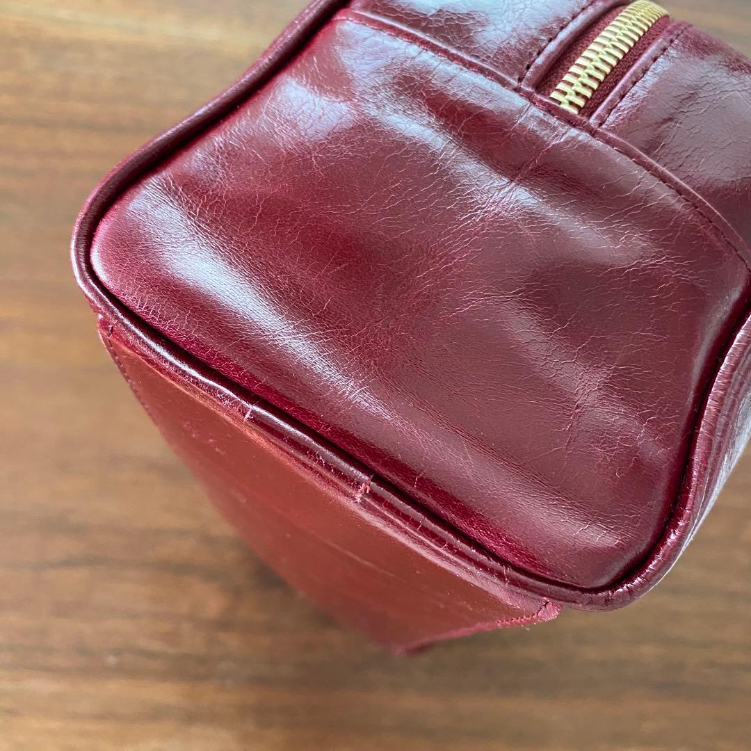 美品⭐︎MAURIZIO TAIUTI スクエアボストンバッグ ボルドー