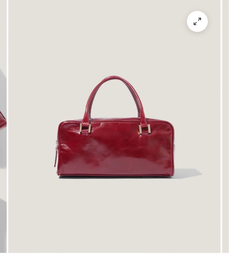 美品⭐︎MAURIZIO TAIUTI スクエアボストンバッグ ボルドー