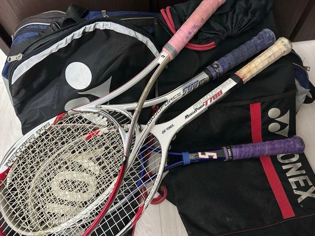 YONEX ソフトテニス ラケット ４本　セット　バッグ