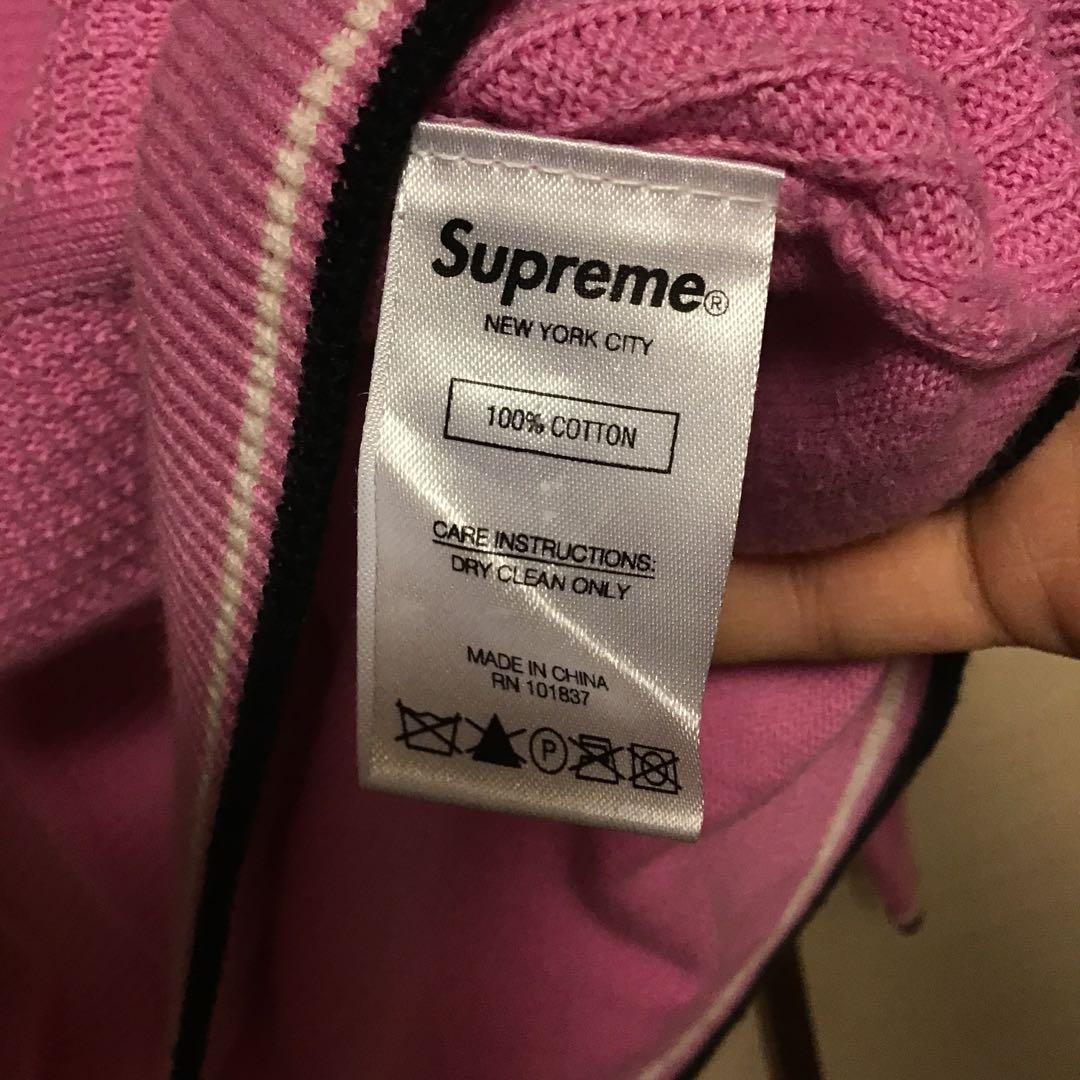 トップス FW19 Supreme Stripe Rib L/S Knit Polo