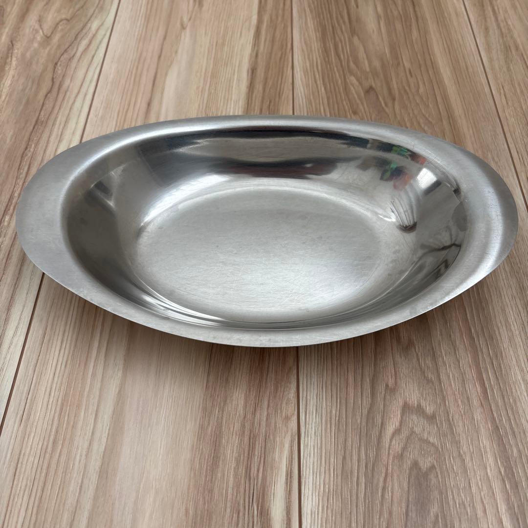 イケダ IKDステンレス カレー皿 23枚 中