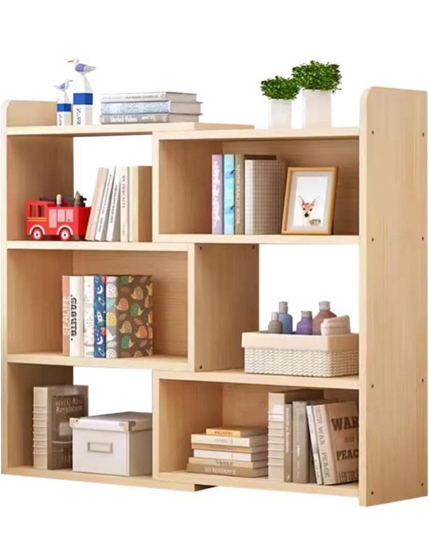 本棚 伸縮式本棚 オープンシェルフ 60〜110cm 天然木材　デスク収納棚