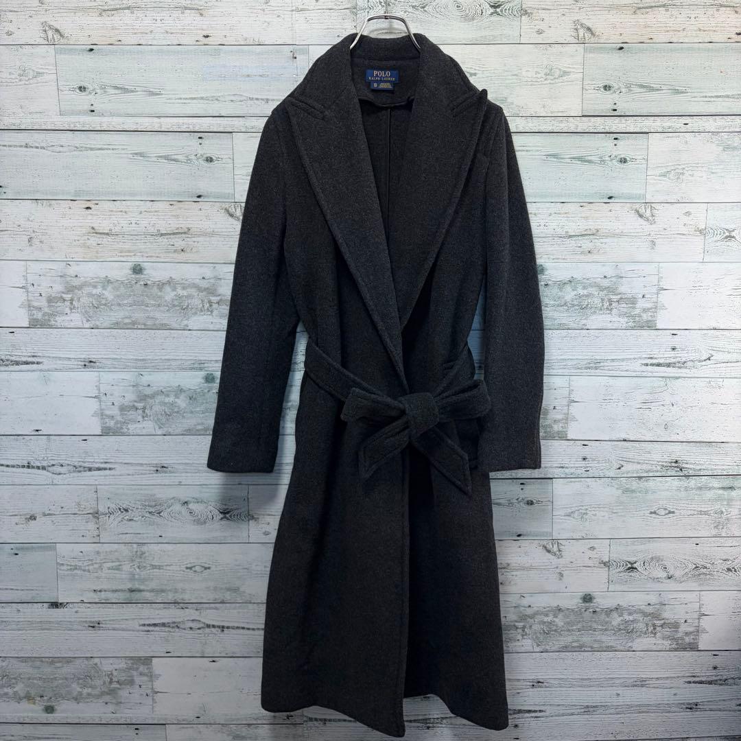 ☆ほぼ未使用☆ポロラルフローレン　ウールブレンドラップコート XS 国内正規