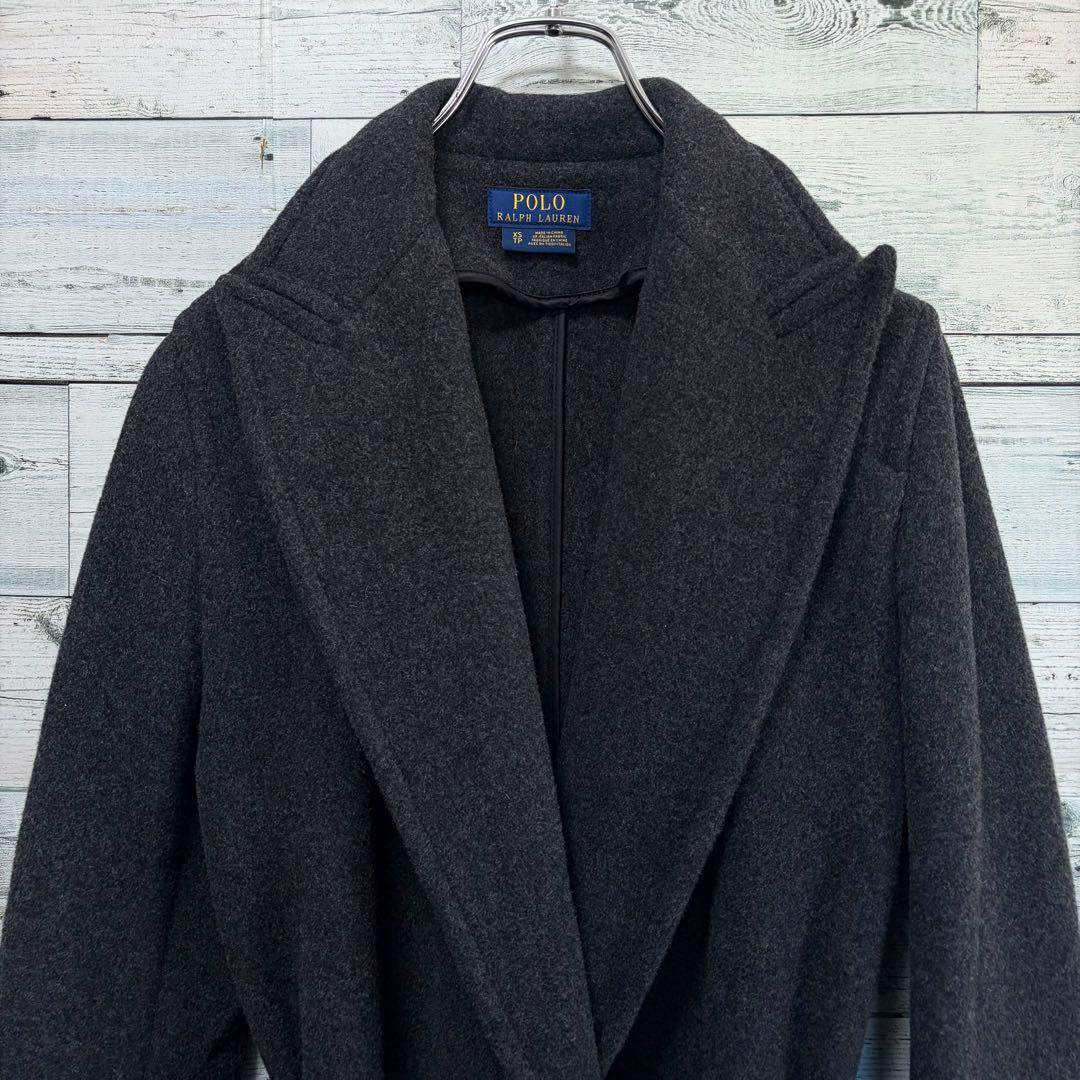 ☆ほぼ未使用☆ポロラルフローレン　ウールブレンドラップコート XS 国内正規