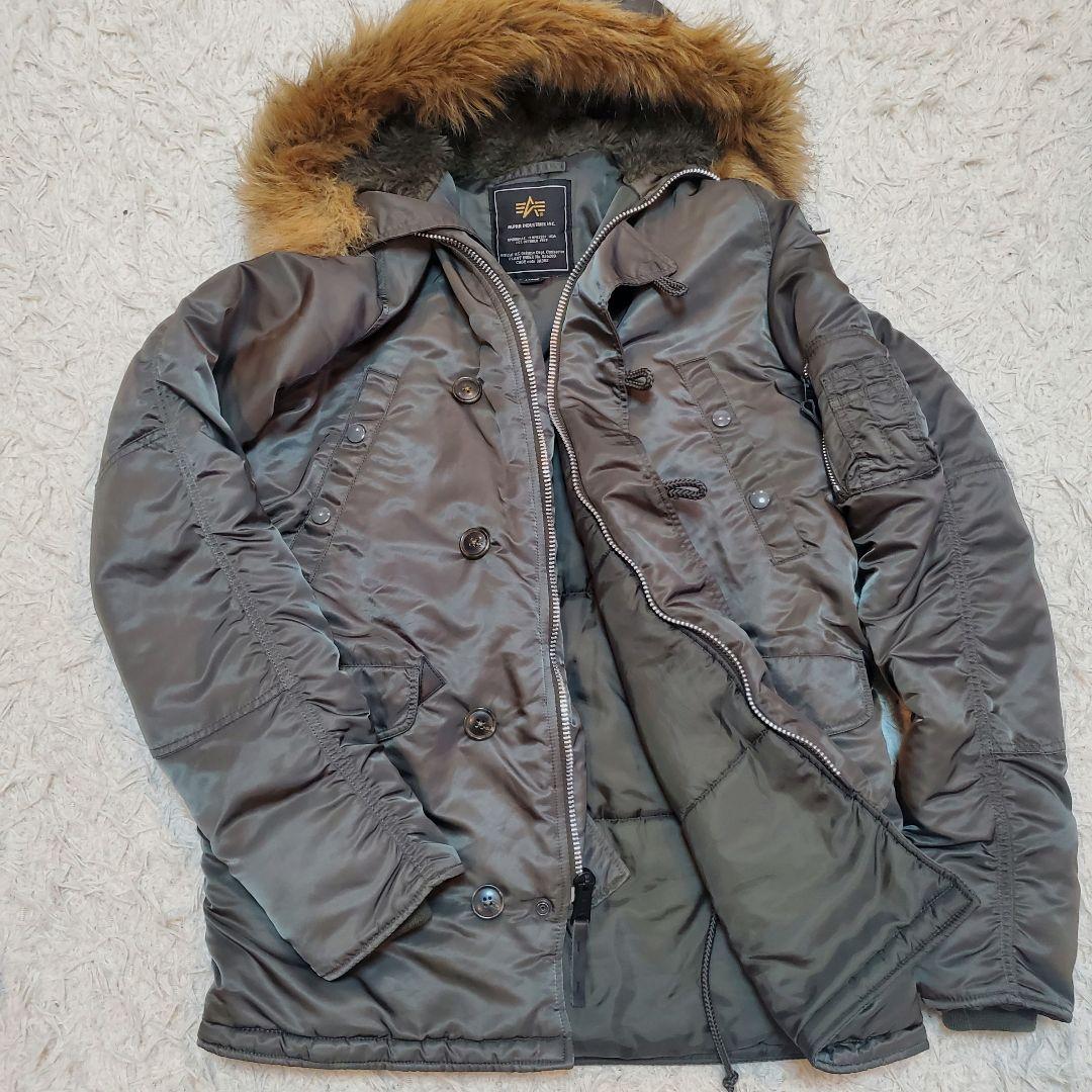 極美品アルファインダストリーズ　N-3BフライトジャケットL ミリタリー