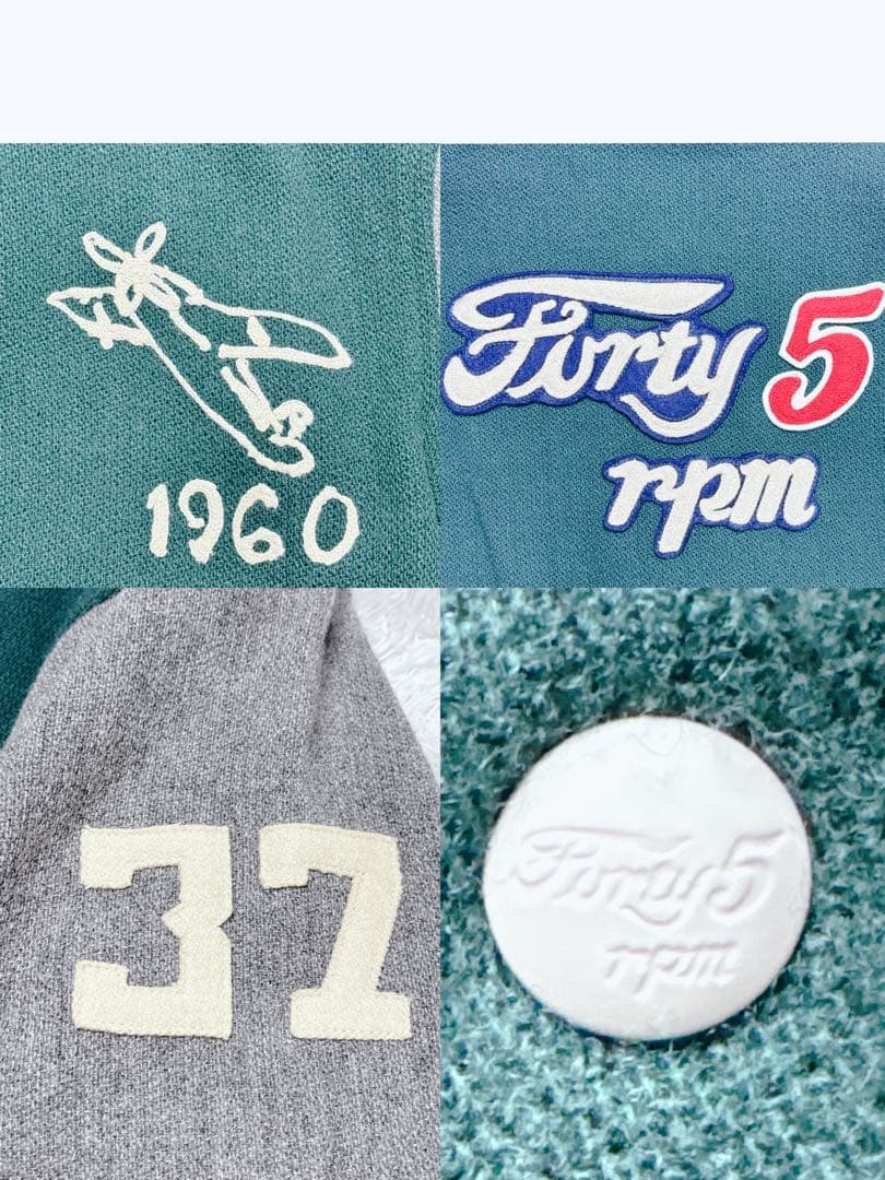 ☆美品☆好配色☆45rpmリバーシブルスタジャン サイズ3 バーシティジャケット