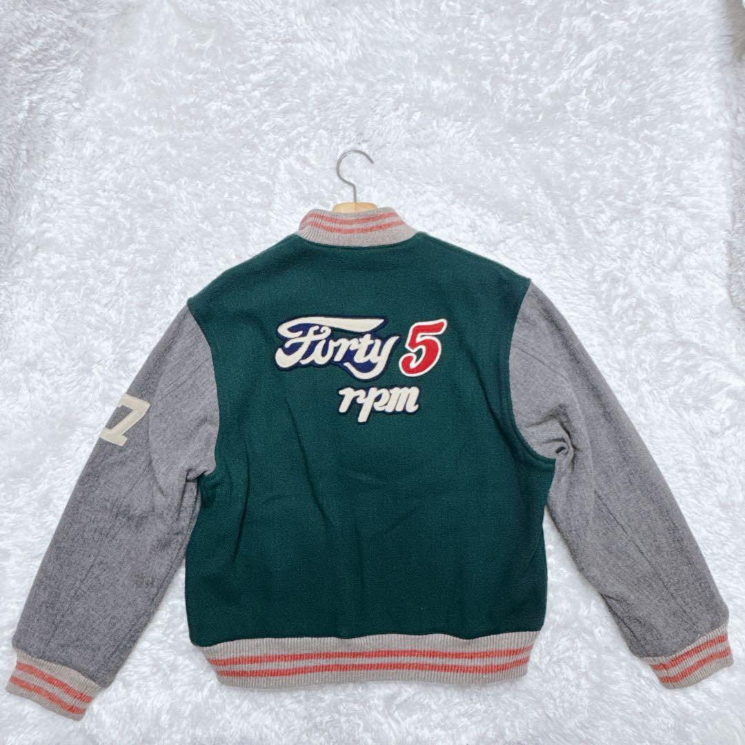 ☆美品☆好配色☆45rpmリバーシブルスタジャン サイズ3 バーシティジャケット