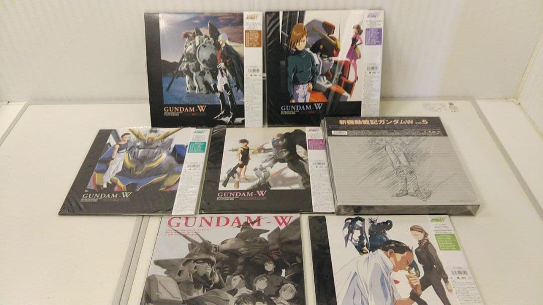 【絶版品】新機動戦記ガンダムW　LD全7枚　まとめ 帯付ジャケット買入手困難貴重