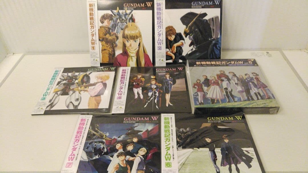 【絶版品】新機動戦記ガンダムW　LD全7枚　まとめ 帯付ジャケット買入手困難貴重