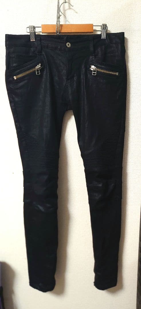 貴重☆完売☆稲葉浩志着コーティングバイカーパンツNOID☆lgb