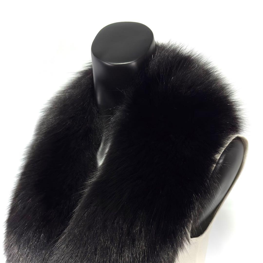 【麗影】SAGA FOX サガフォックス ファーショール フォックス 黒翼 高級