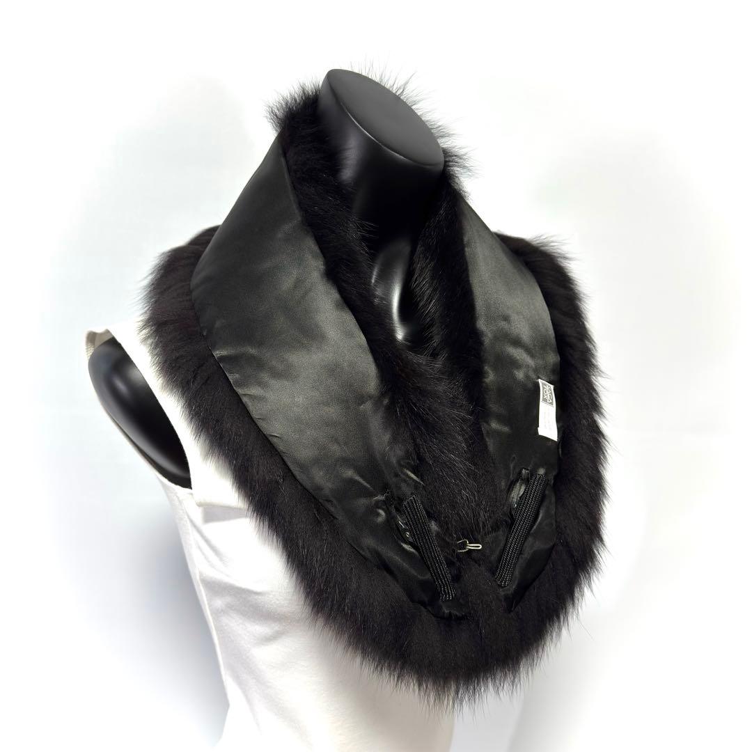 【麗影】SAGA FOX サガフォックス ファーショール フォックス 黒翼 高級