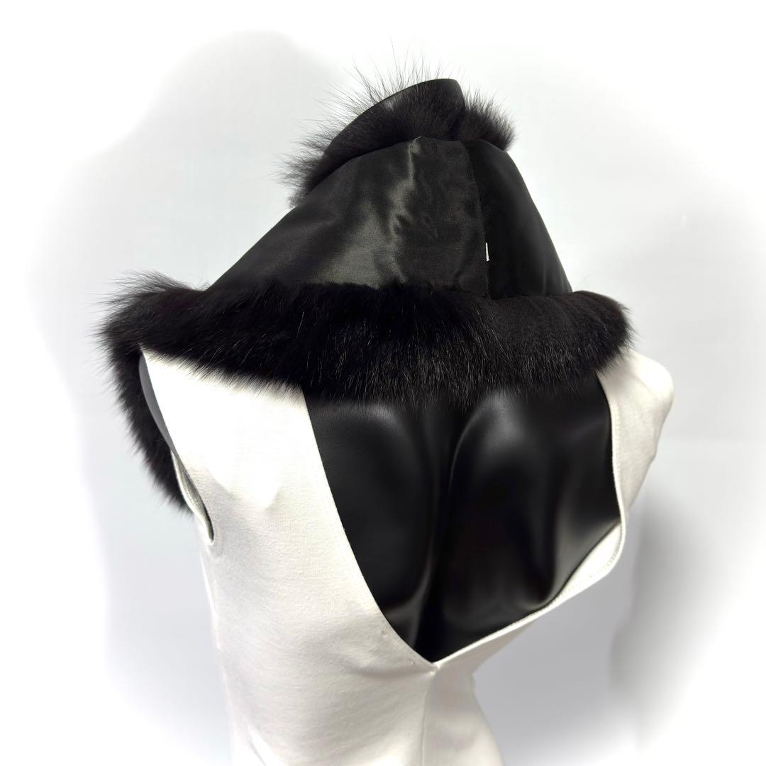 【麗影】SAGA FOX サガフォックス ファーショール フォックス 黒翼 高級