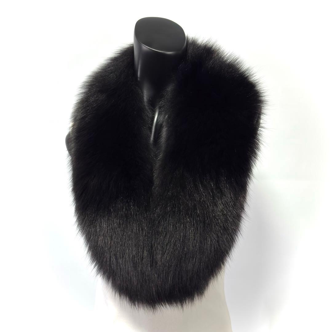 【麗影】SAGA FOX サガフォックス ファーショール フォックス 黒翼 高級