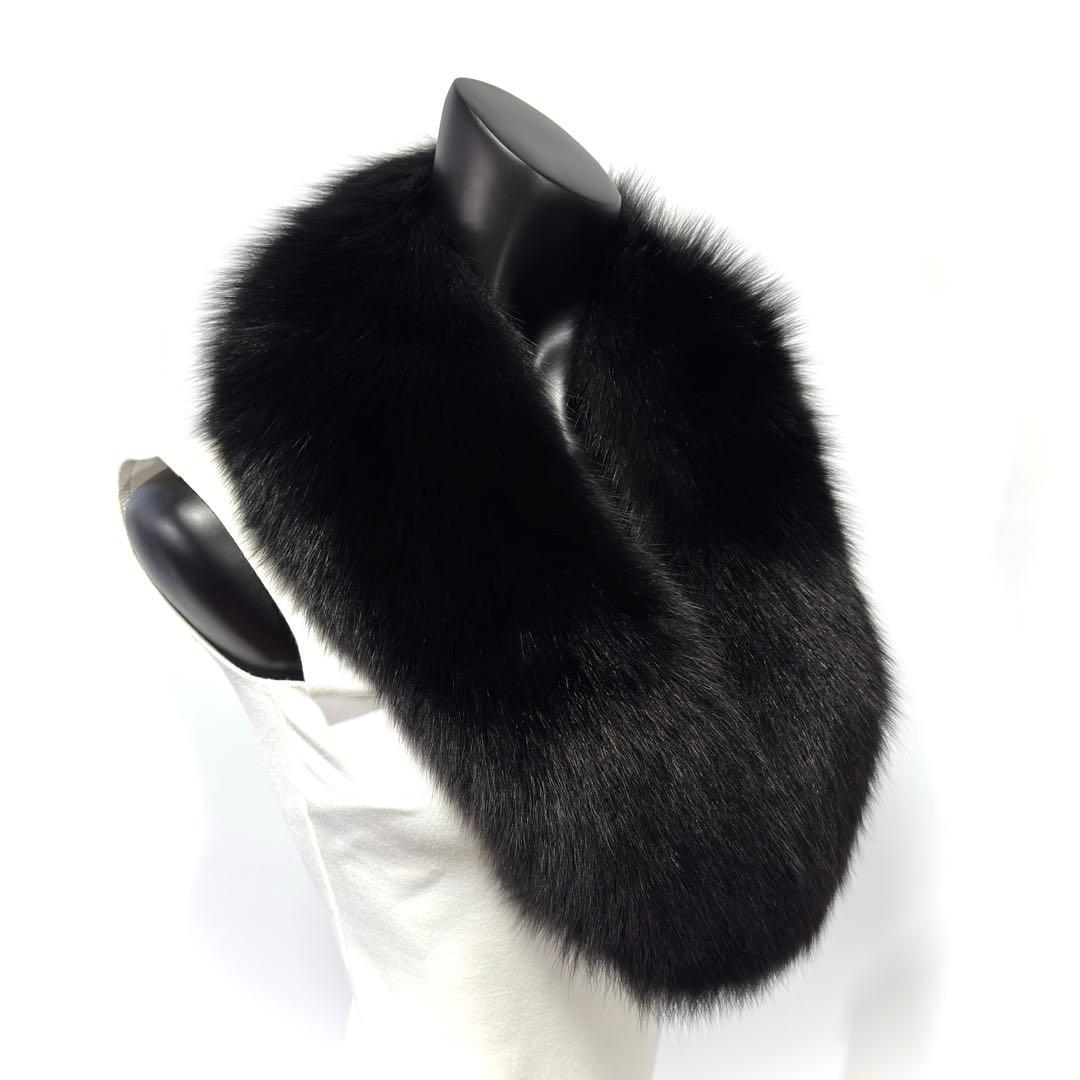 【麗影】SAGA FOX サガフォックス ファーショール フォックス 黒翼 高級