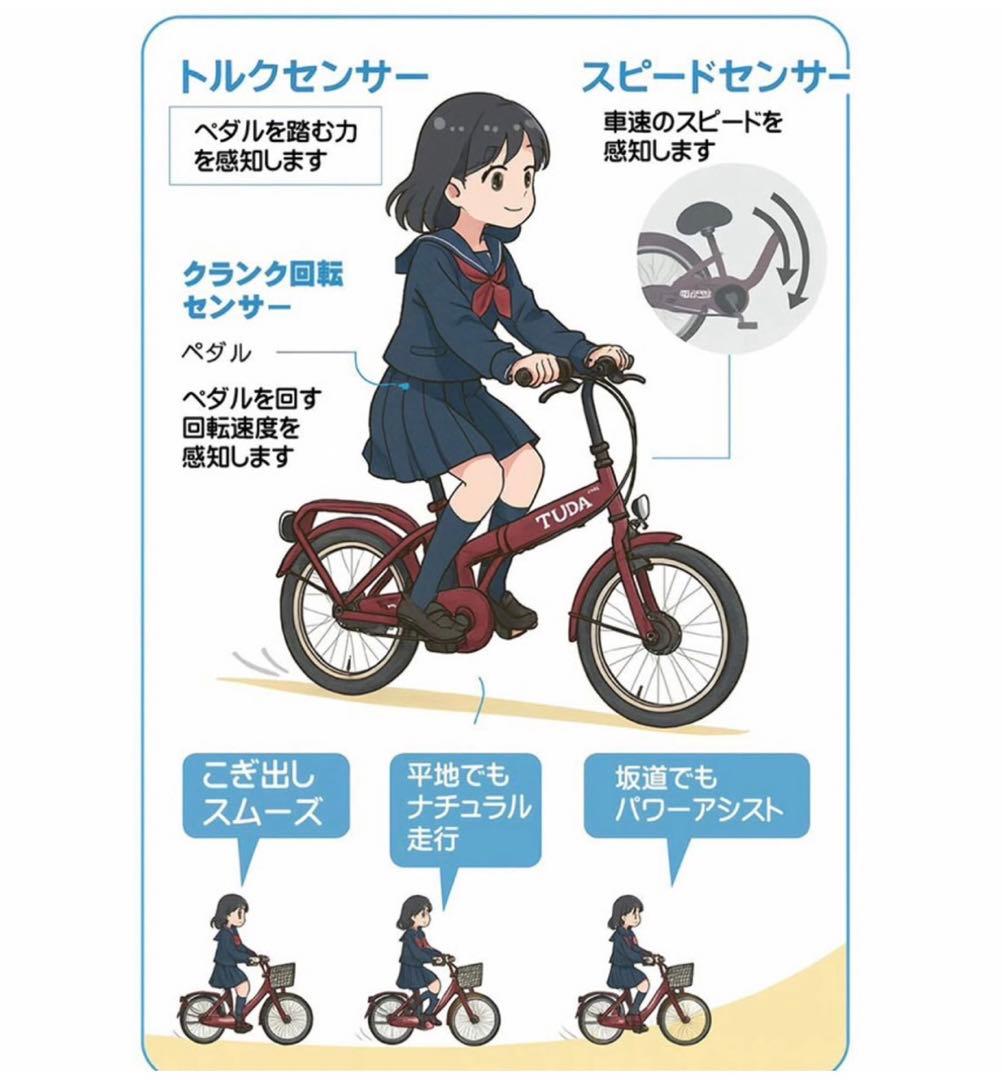 新品　折り畳みアシスト型電動自転車 E-BIKE 24インチ　黒色