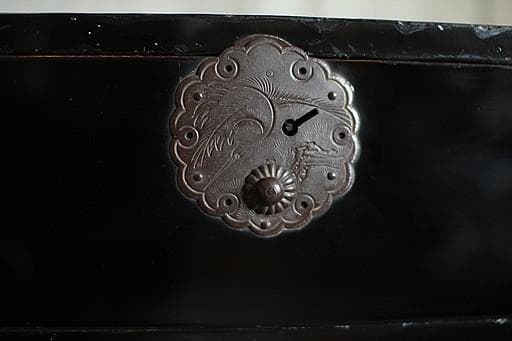 綺麗な丸金具 庄内手許箪笥　時代箪笥　古タンス　引き出し　家具　古家具