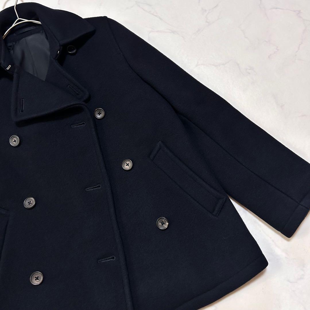 極美品 マーガレットハウエル タスマニアウール ダブルブレスト ピーコート