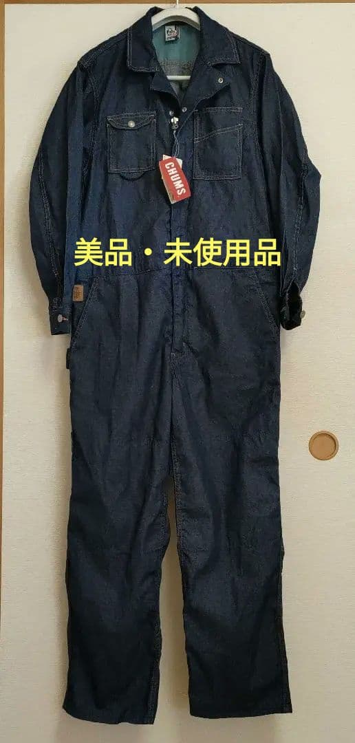 【未使用品】CHUMS デニム ジャンプスーツ Woman's M　ネイビー